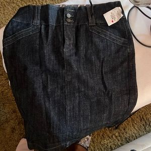 High waist denim skirt